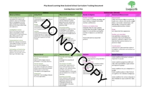 Learning Areas Curriculum Tracking Sheet Level 1 - PDF Download